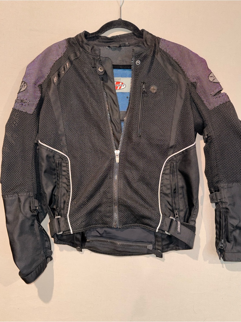 Joe Rocket Black Mesh Motorcycle Jacket with Reflective Shoulders